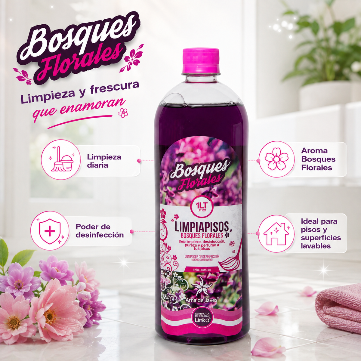Limpiador Desinfectante aroma "Bosques Florales"