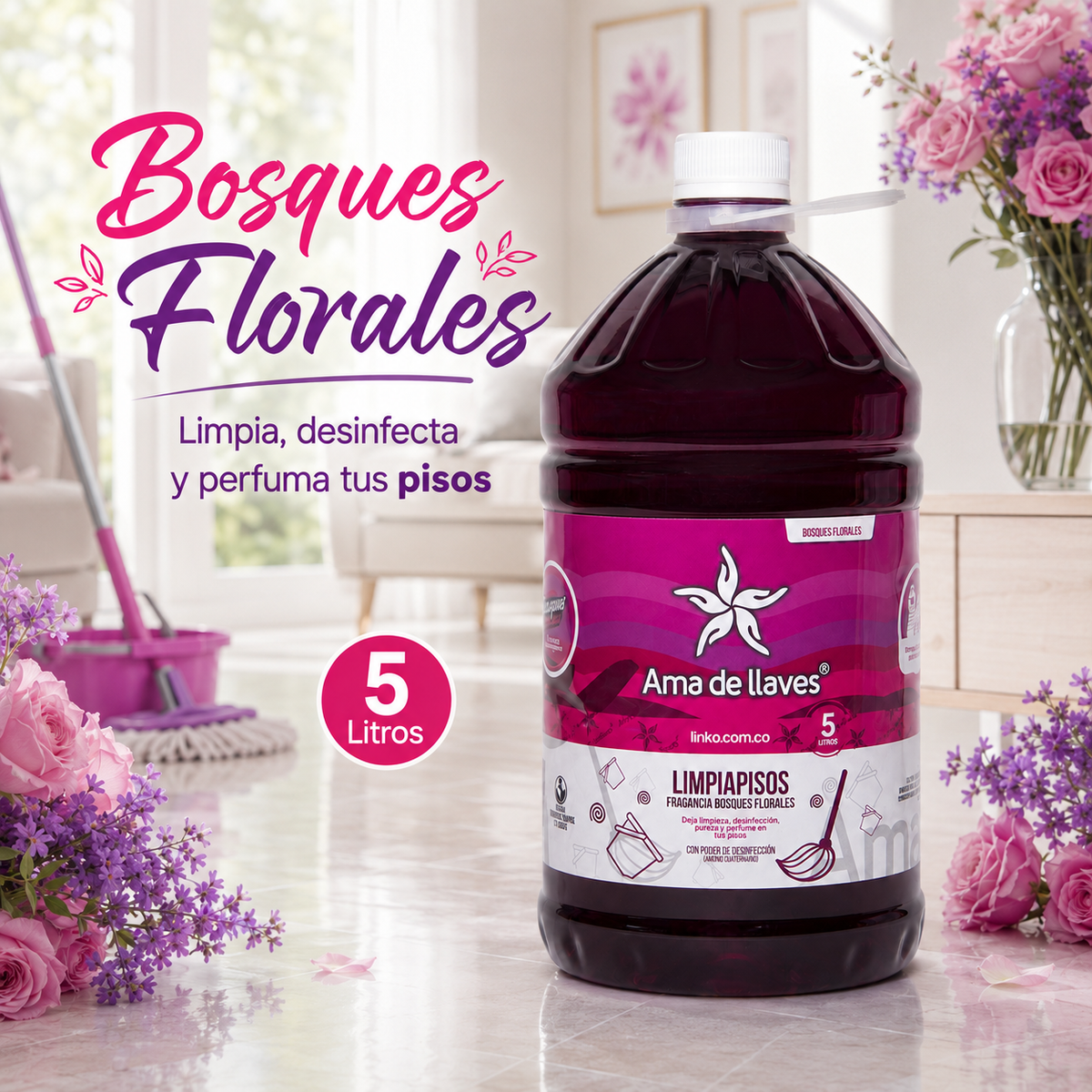Limpiador Desinfectante aroma "Bosques Florales"